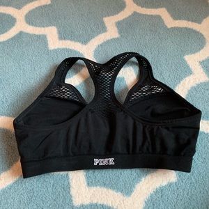 PINK VS black mesh sports bra